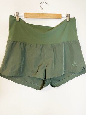 Body Glove Women’s Green High Rise Stretch Athletic Running Swimming Shorts L